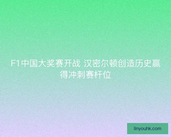 F1中国大奖赛开战 汉密尔顿创造历史赢得冲刺赛杆位